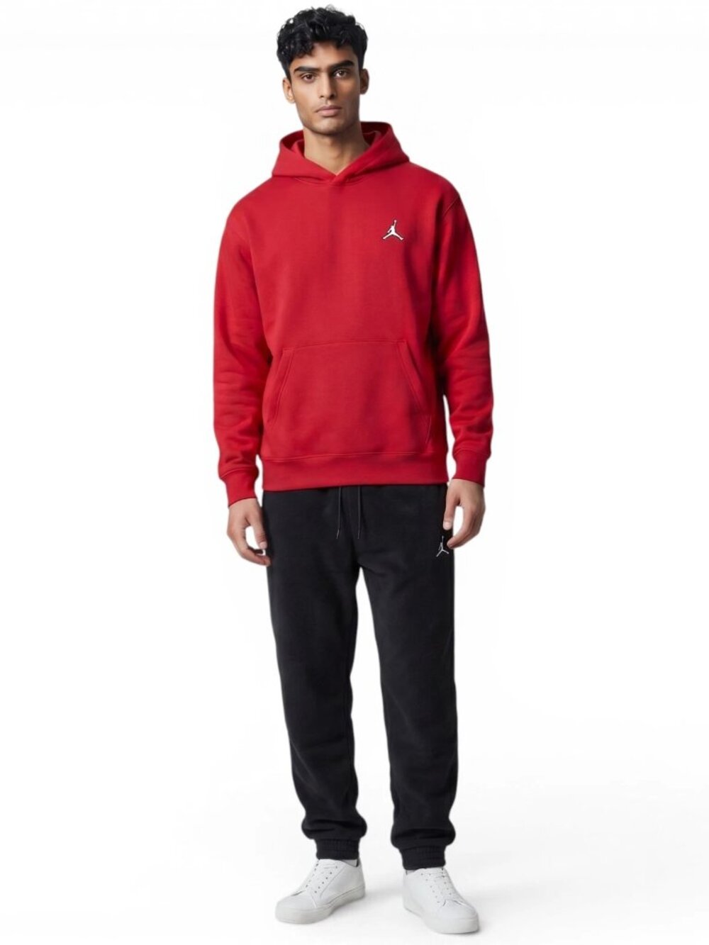 Air Jordan 2 Piece Sweatsuit Set Mens Size M Red/Black Matching Tracksuit NWT